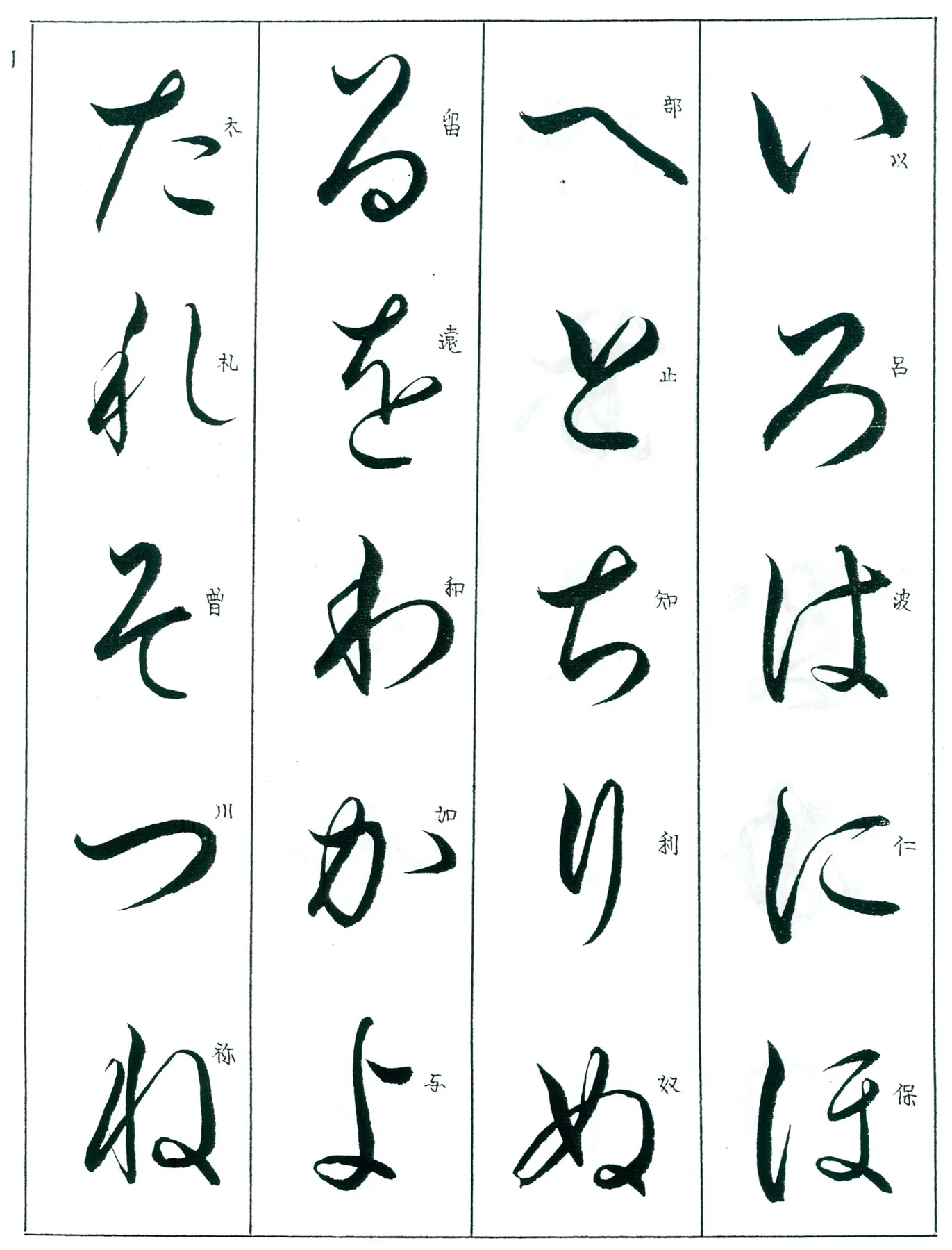 I-Ro-Ha Calligraphy Book